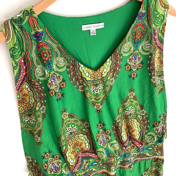 Sandra Darren sleeveless Tribal print sleeveless dress, Size 8 - Picture 8 of 11